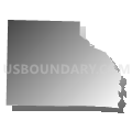 Millwood township, Lincoln County, Missouri (Gray Gradient Fill with Shadow)