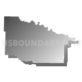 McCredie township, Callaway County, Missouri (Gray Gradient Fill with Shadow)