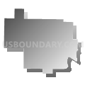 Hurley township, Stone County, Missouri (Gray Gradient Fill with Shadow)