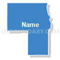 Central Loup City precinct, Sherman County, Nebraska (Solid Fill with Shadow)