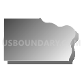 Township 1, Washington County, Nebraska (Gray Gradient Fill with Shadow)