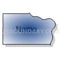 Township 1, Washington County, Nebraska (Radial Fill with Shadow)
