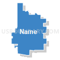 Auburn city, Nemaha County, Nebraska (Solid Fill with Shadow)