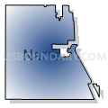 Yankee Hill precinct, Lancaster County, Nebraska (Radial Fill with Shadow)