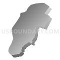 Secaucus town, Hudson County, New Jersey (Gray Gradient Fill with Shadow)