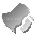 Egg Harbor township, Atlantic County, New Jersey (Gray Gradient Fill with Shadow)
