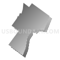 Fort Lee borough, Bergen County, New Jersey (Gray Gradient Fill with Shadow)