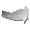 Hillsdale borough, Bergen County, New Jersey (Gray Gradient Fill with Shadow)