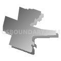 Oradell borough, Bergen County, New Jersey (Gray Gradient Fill with Shadow)
