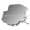 Ramsey borough, Bergen County, New Jersey (Gray Gradient Fill with Shadow)