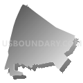 Lower township, Cape May County, New Jersey (Gray Gradient Fill with Shadow)