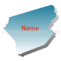Bernardsville borough, Somerset County, New Jersey (Blue Gradient Fill with Shadow)