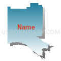 Los Alamos CCD, Los Alamos County, New Mexico (Blue Gradient Fill with Shadow)