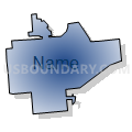 Binghamton city, Broome County, New York (Radial Fill with Shadow)