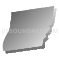 Schodack town, Rensselaer County, New York (Gray Gradient Fill with Shadow)
