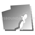 Johnstown town, Fulton County, New York (Gray Gradient Fill with Shadow)