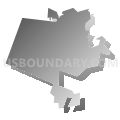 East Rochester town, Monroe County, New York (Gray Gradient Fill with Shadow)