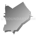 Beacon city, Dutchess County, New York (Gray Gradient Fill with Shadow)