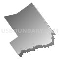 Kortright town, Delaware County, New York (Gray Gradient Fill with Shadow)