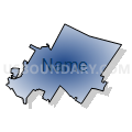 Utica city, Oneida County, New York (Radial Fill with Shadow)