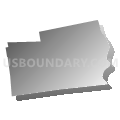 Ticonderoga town, Essex County, New York (Gray Gradient Fill with Shadow)