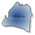 Elevation township, Johnston County, North Carolina (Radial Fill with Shadow)