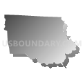 Gap Civil township, Alleghany County, North Carolina (Gray Gradient Fill with Shadow)
