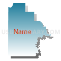 Southwest McKenzie UT, McKenzie County, North Dakota (Blue Gradient Fill with Shadow)