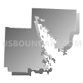 Dover township, Tuscarawas County, Ohio (Gray Gradient Fill with Shadow)