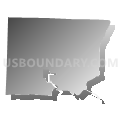 Island Creek township, Jefferson County, Ohio (Gray Gradient Fill with Shadow)
