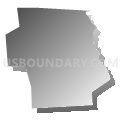 Jefferson township, Madison County, Ohio (Gray Gradient Fill with Shadow)
