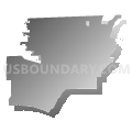 Toledo city, Lucas County, Ohio (Gray Gradient Fill with Shadow)