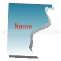 Wayne township, Pickaway County, Ohio (Blue Gradient Fill with Shadow)