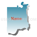 Hanna CCD, McIntosh County, Oklahoma (Blue Gradient Fill with Shadow)