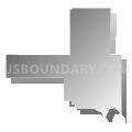 Tulsa CCD, Tulsa County, Oklahoma (Gray Gradient Fill with Shadow)
