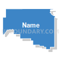 North Craig CCD, Craig County, Oklahoma (Solid Fill with Shadow)