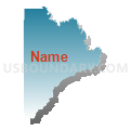 Chickasha CCD, Grady County, Oklahoma (Blue Gradient Fill with Shadow)