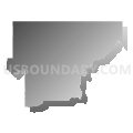 North Cherokee CCD, Cherokee County, Oklahoma (Gray Gradient Fill with Shadow)