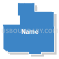 Watonga CCD, Blaine County, Oklahoma (Solid Fill with Shadow)