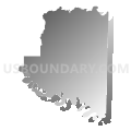 Southeast McCurtain CCD, McCurtain County, Oklahoma (Gray Gradient Fill with Shadow)