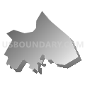 Liberty borough, Allegheny County, Pennsylvania (Gray Gradient Fill with Shadow)