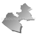 West Mifflin borough, Allegheny County, Pennsylvania (Gray Gradient Fill with Shadow)