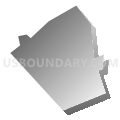 Brackenridge borough, Allegheny County, Pennsylvania (Gray Gradient Fill with Shadow)