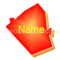 Brackenridge borough, Allegheny County, Pennsylvania (Bright Blending Fill with Shadow)