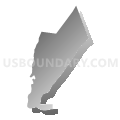 Brady township, Huntingdon County, Pennsylvania (Gray Gradient Fill with Shadow)