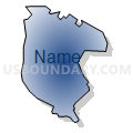 Huntingdon borough, Huntingdon County, Pennsylvania (Radial Fill with Shadow)