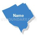 Glenolden borough, Delaware County, Pennsylvania (Solid Fill with Shadow)