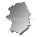 Swarthmore borough, Delaware County, Pennsylvania (Gray Gradient Fill with Shadow)