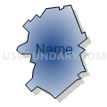 Swarthmore borough, Delaware County, Pennsylvania (Radial Fill with Shadow)