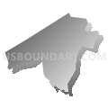 Yeadon borough, Delaware County, Pennsylvania (Gray Gradient Fill with Shadow)